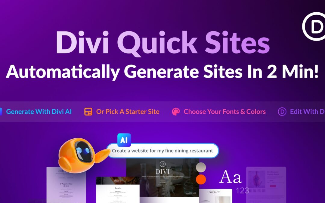 Introducing Divi Quick Sites & AI Website Creation