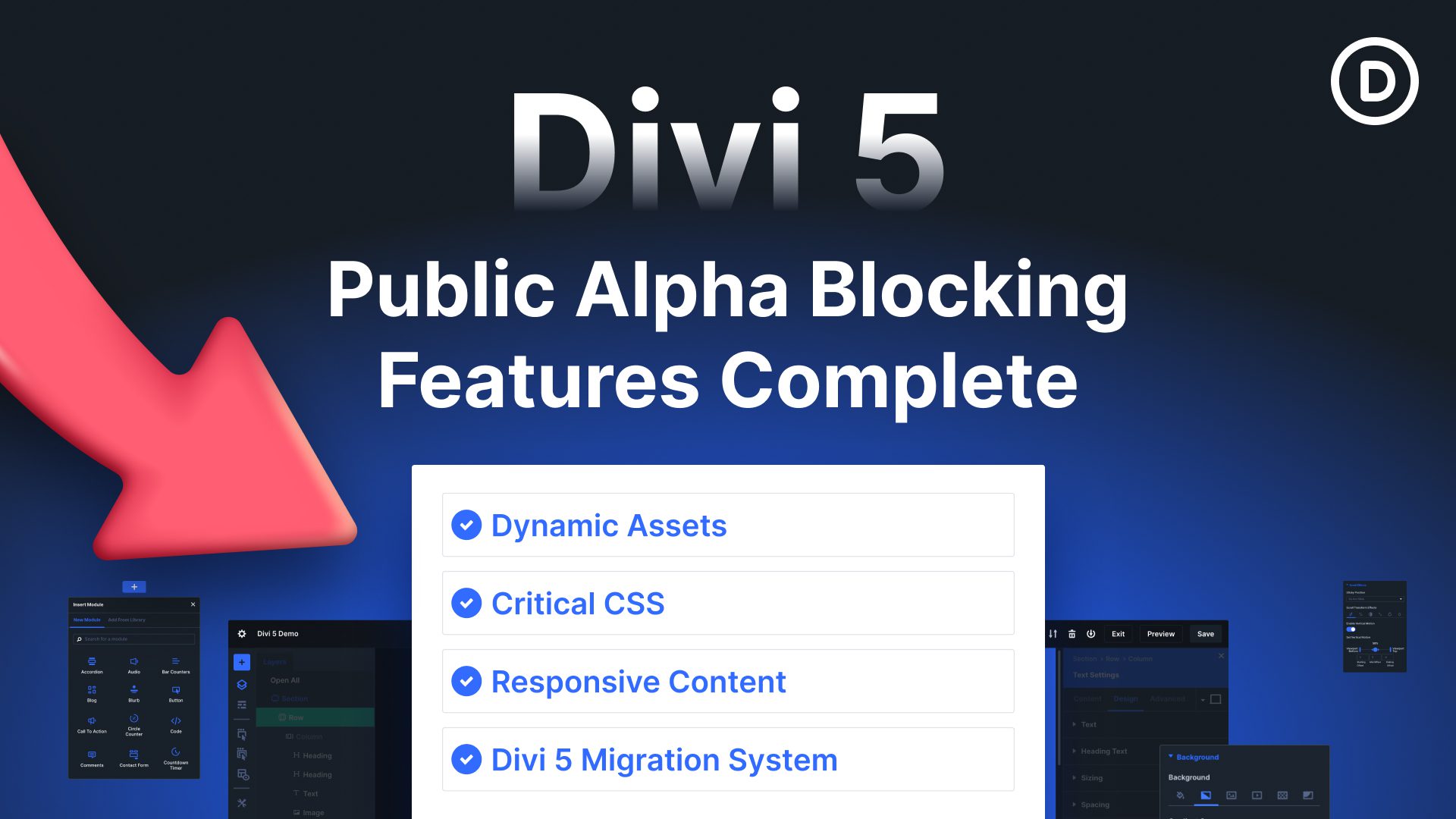 Divi 5 Progress Update: ✅ Public Alpha Blocking Features Complete