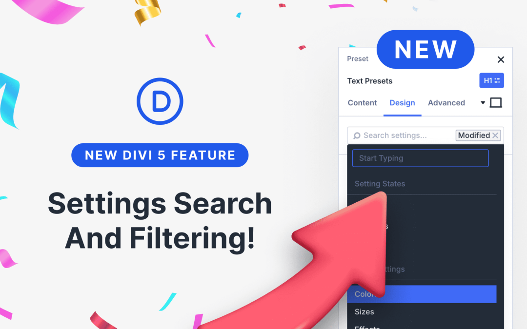 Introducing Settings Search And Filtering For Divi 5