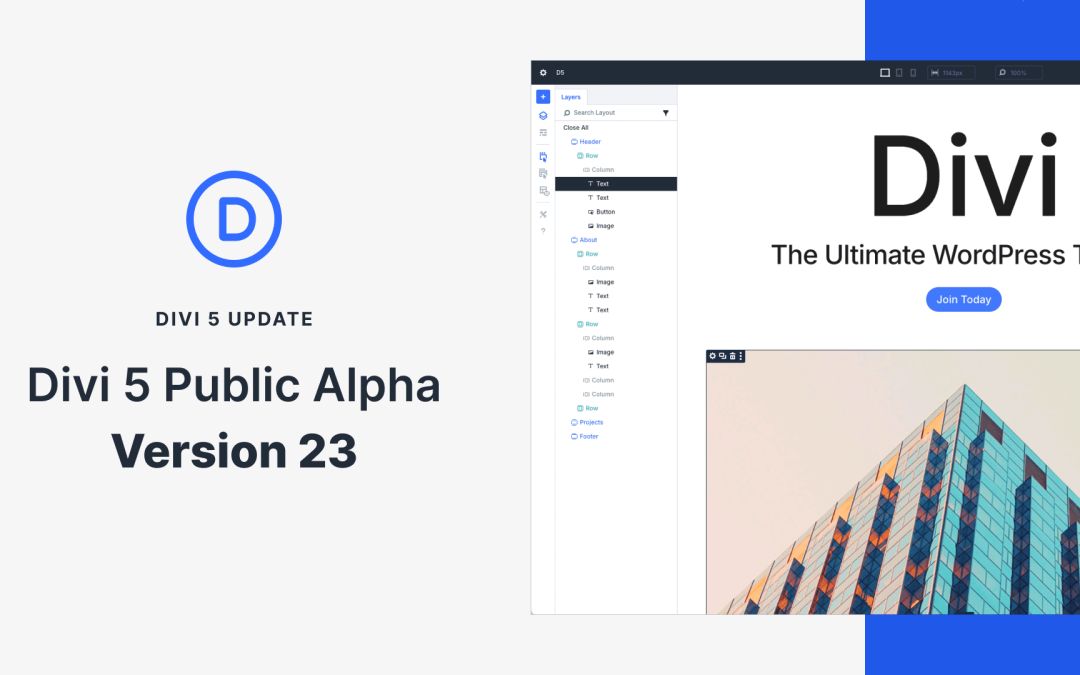 Divi 5 Public Alpha 23: Custom Attributes + 247 Bug fixes