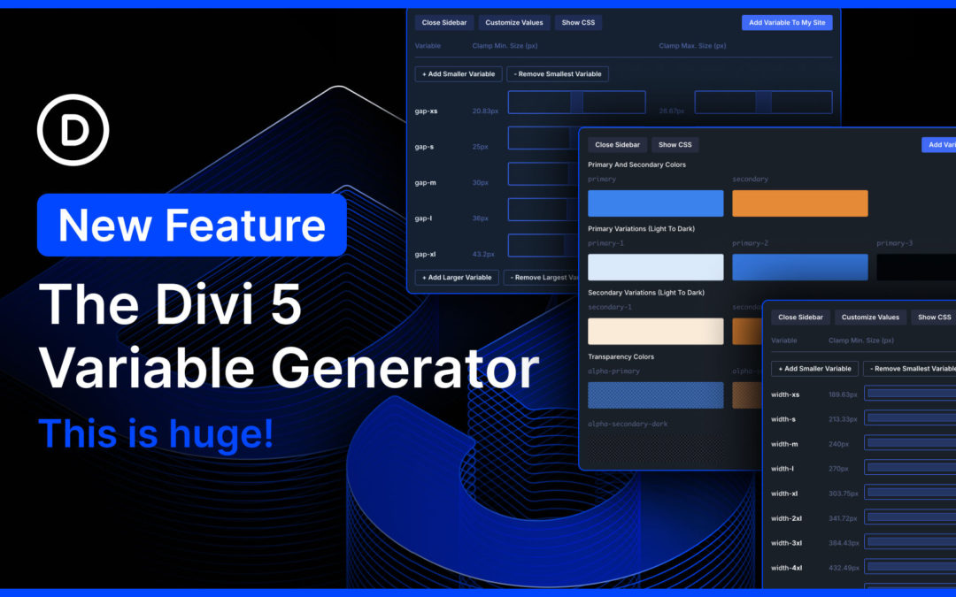 Divi 5 Sizing System & Color Palette Variable Generator