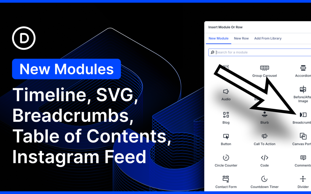 Five New Modules for Divi 5 (Timeline, Breadcrumbs, Table of Contents, SVG, Instagram Feed)